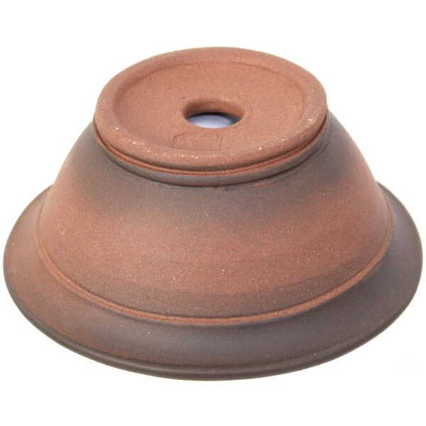 Bonsaischale 14x14x6cm Antik-Braun Rund Unglasiert – Bild 2