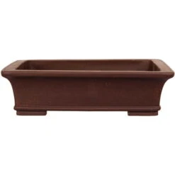 Bonsaischale 32.5x26x9cm Braun Rechteckig Unglasiert