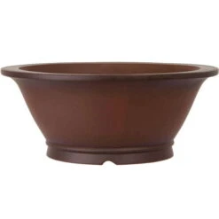 Bonsaischale 33x33x13cm Antik-Braun Rund Unglasiert