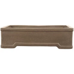 Bonsaischale 35.5x27.5x10cm Grau Rechteckig Unglasiert