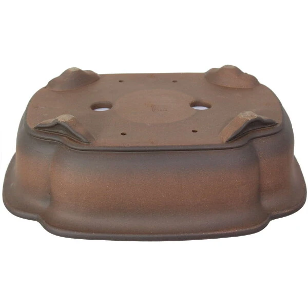 Bonsaischale 40x30.5x12.5cm Antik-Braun Lotusförmig Unglasiert – Bild 2