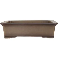 Bonsaischale 42x36x11.5cm Antik-Grau Rechteckig Unglasiert