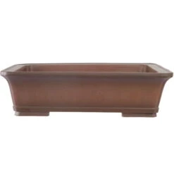 Bonsaischale 46x36.5x12cm Antik-Braun Rechteckig Unglasiert