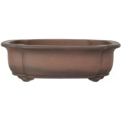 Bonsaischale 50x38x15cm Antik-Braun Lotusförmig Unglasiert
