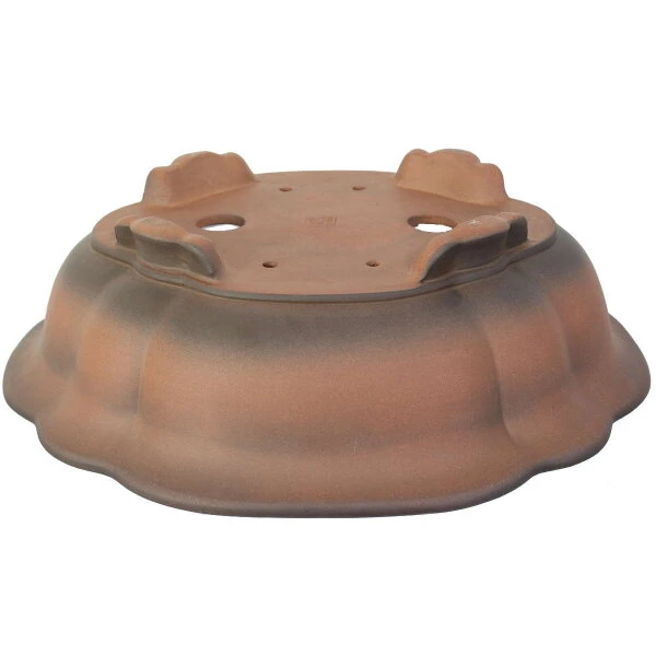 Bonsaischale 63x53x18cm Antik-Braun Lotusförmig Unglasiert – Bild 2