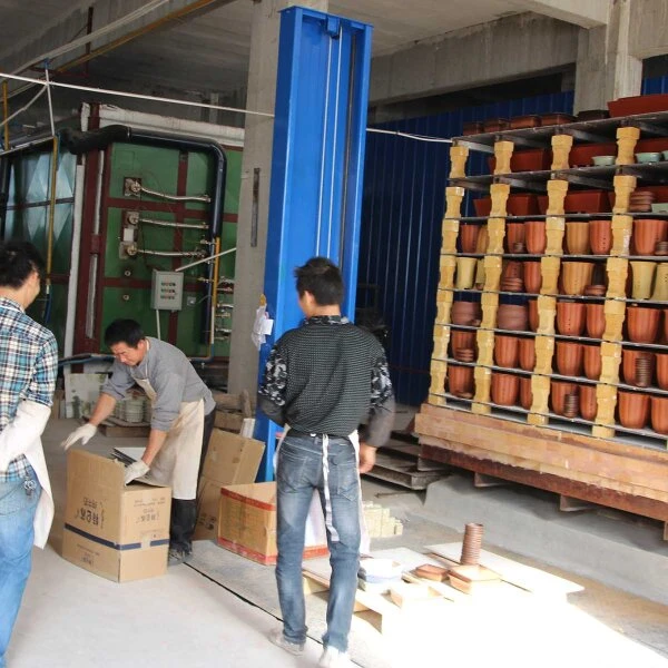 Bonsaischale 15x11x4.5cm Antik-Rotbraun Oval Unglasiert – Bild 5