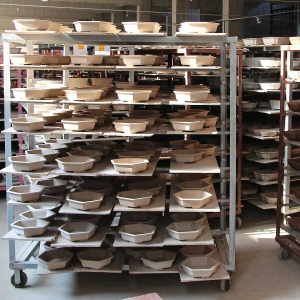 Bonsaischale 18x18x6cm Dunkelbraun Sonstige Form Unglasiert – Bild 3