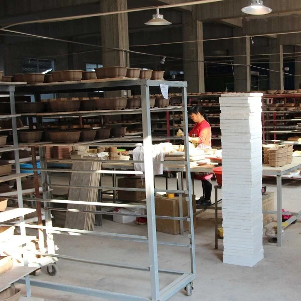 Bonsaischale 21x21x8.5cm Antik-Rotbraun Sonstige Form Unglasiert – Bild 4